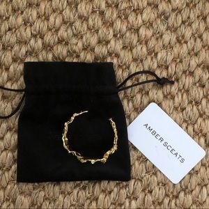 Amber Seats Bracelet. 24k gold on crushed metal.